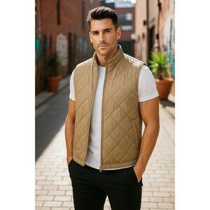 Goodfellow & Co XL Men's Puffer Vest Tan Khaki NEW